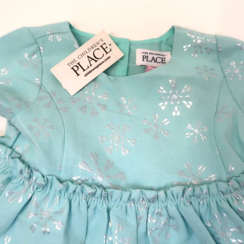 The‎ Childrens Place Teal Turquoise & George White Lace Dress Size 18M